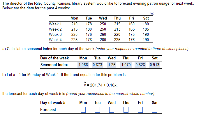 year 6 using the trend projection (linear regression) method are sales (round
