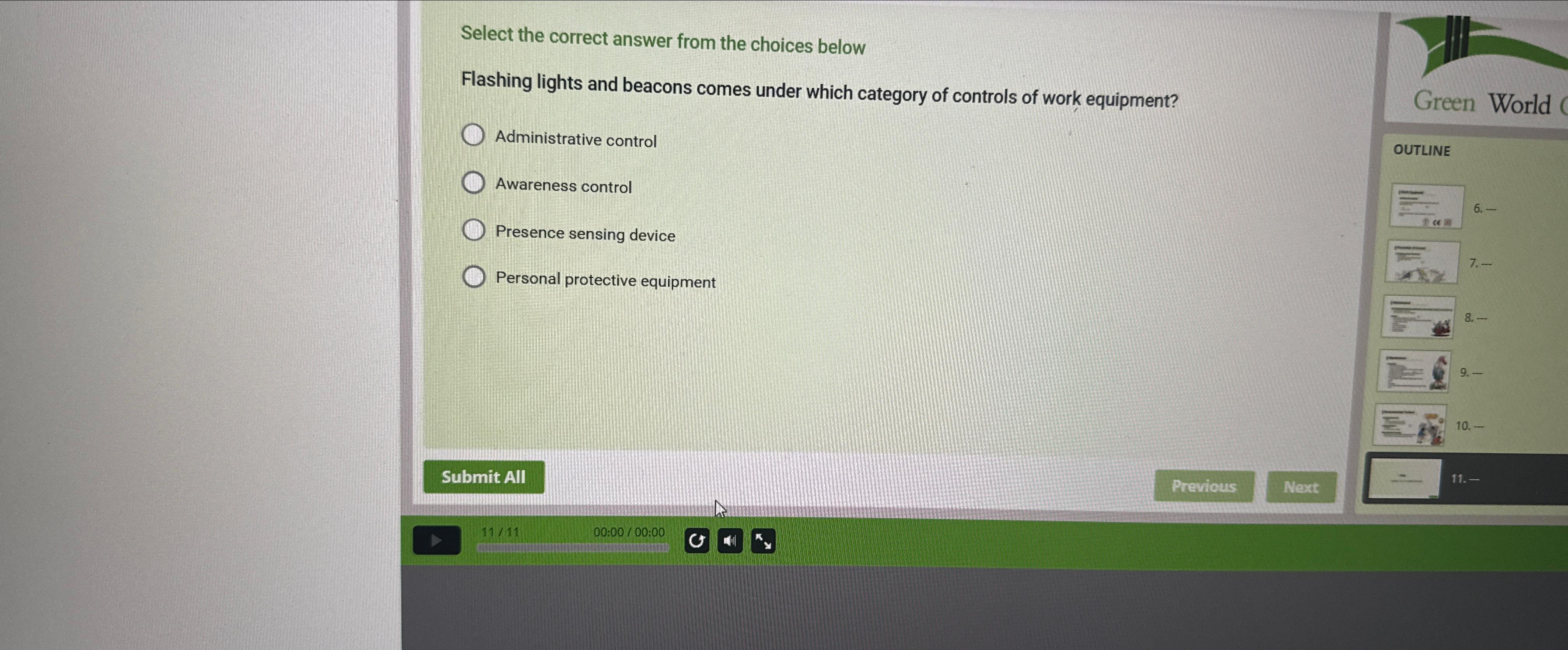  Select the correct answer from the choices below Flashing lights and