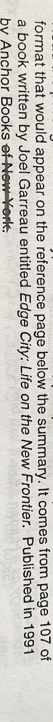  format that would appear on the reference page below the summary.