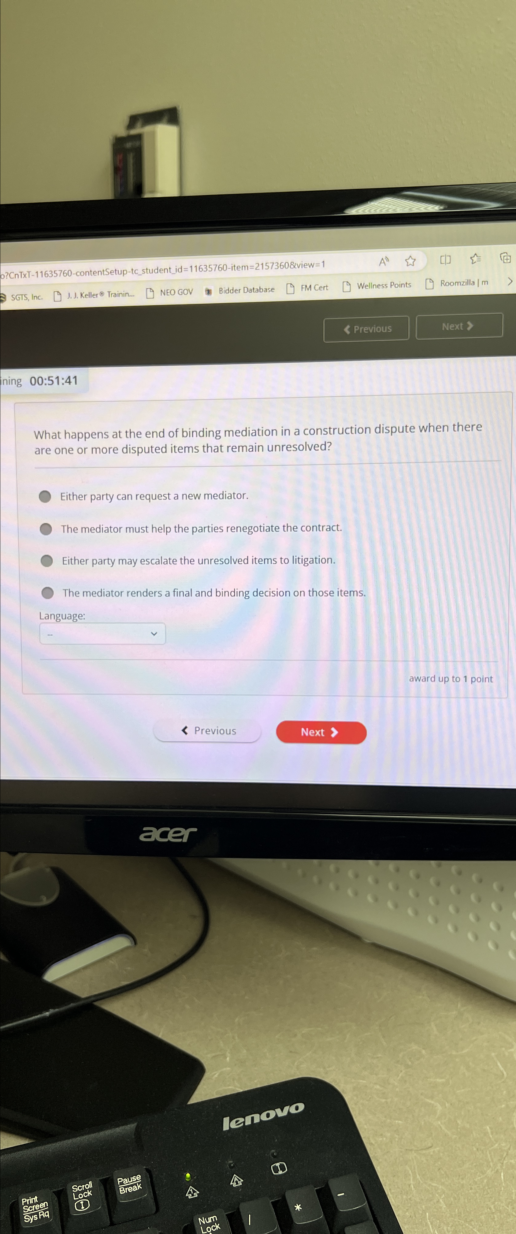  Ining 00:51:41 What happens at the end of binding mediation in