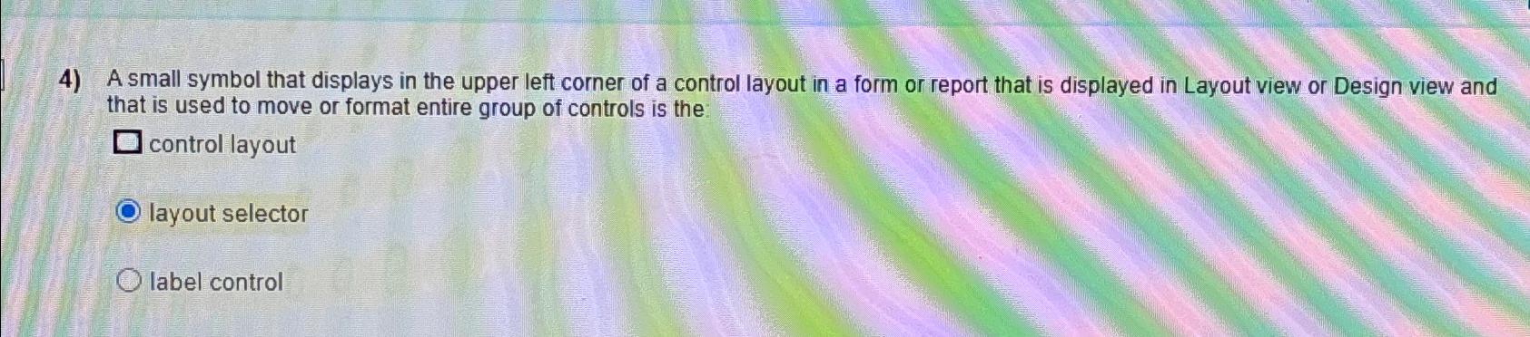  A small symbol that displays in the upper left corner of