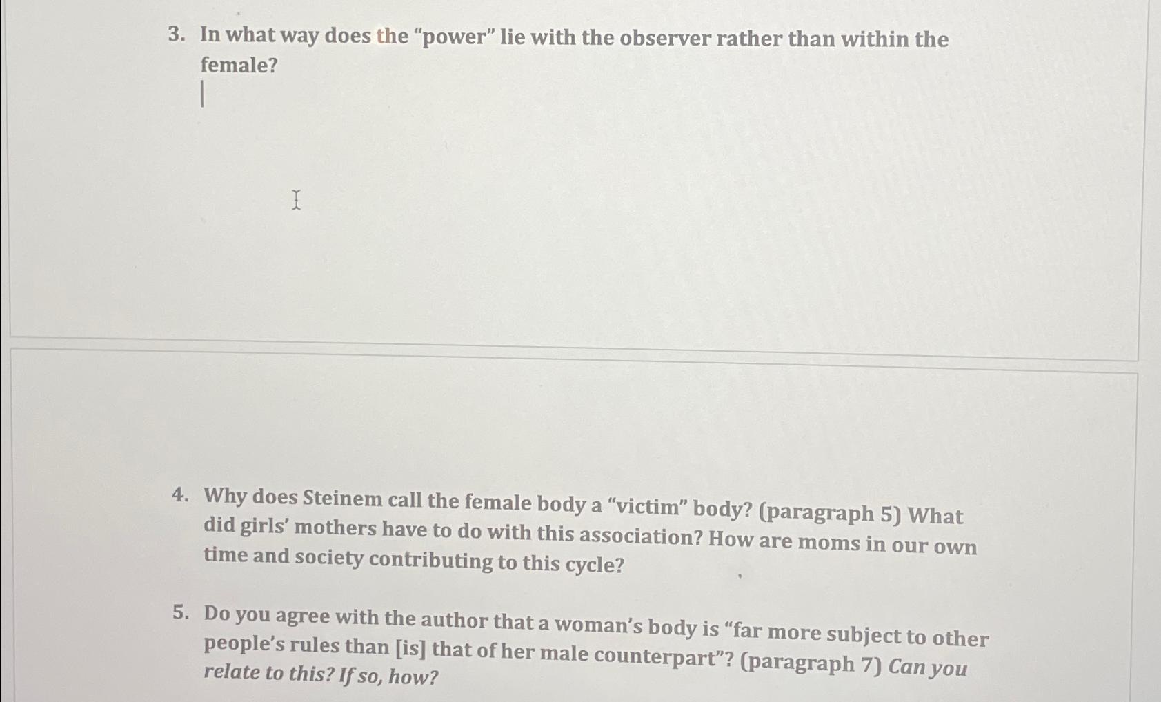  In what way does the "power" lie with the observer rather