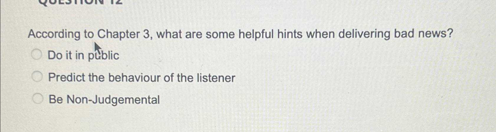 According to Chapter 3, what are some helpful hints when delivering