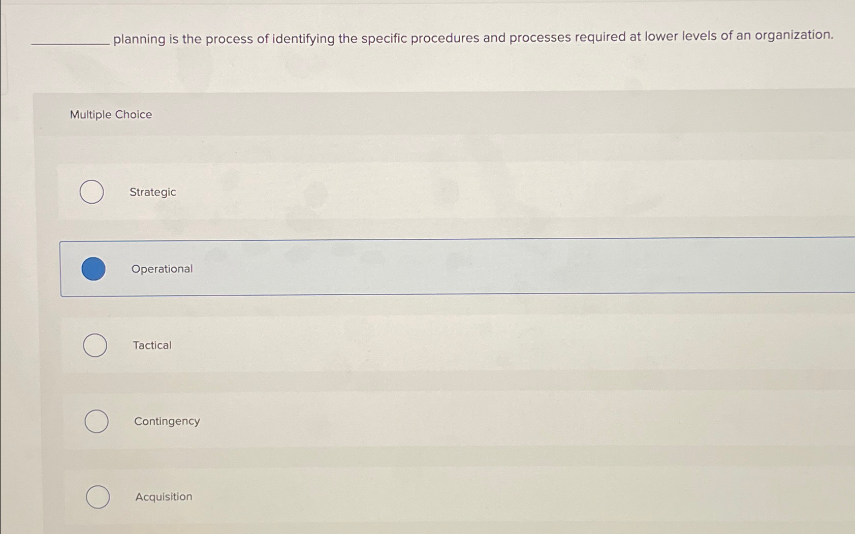  planning is the process of identifying the specific procedures and processes