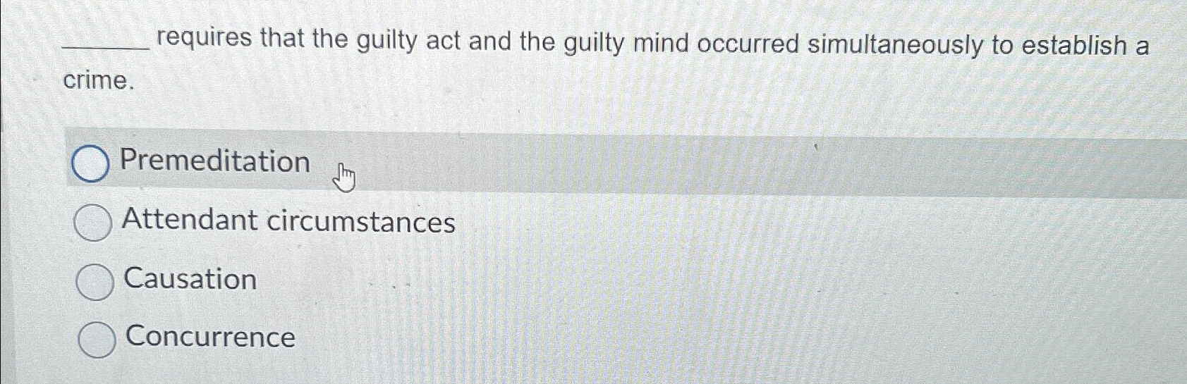  requires that the guilty act and the guilty mind occurred simultaneously
