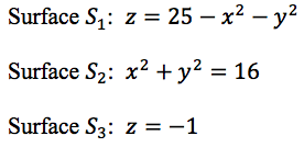 W is solid bounded by these three surfaces: \f