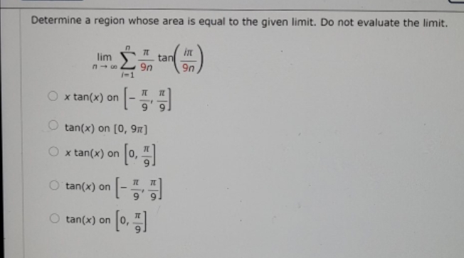 see the attachment for clear image Determine a region whose area is