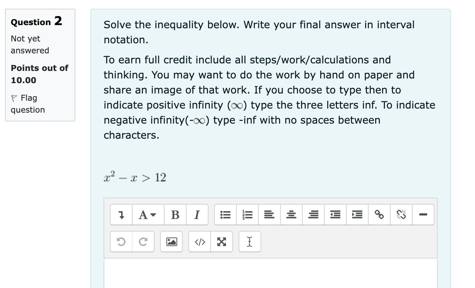 -inf with no spaces Flag question between characters. + CheckQuestion 3 Solve