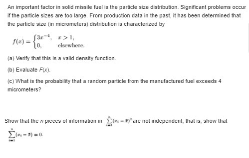 solve these practice problems An important factor in solid missile fuel is