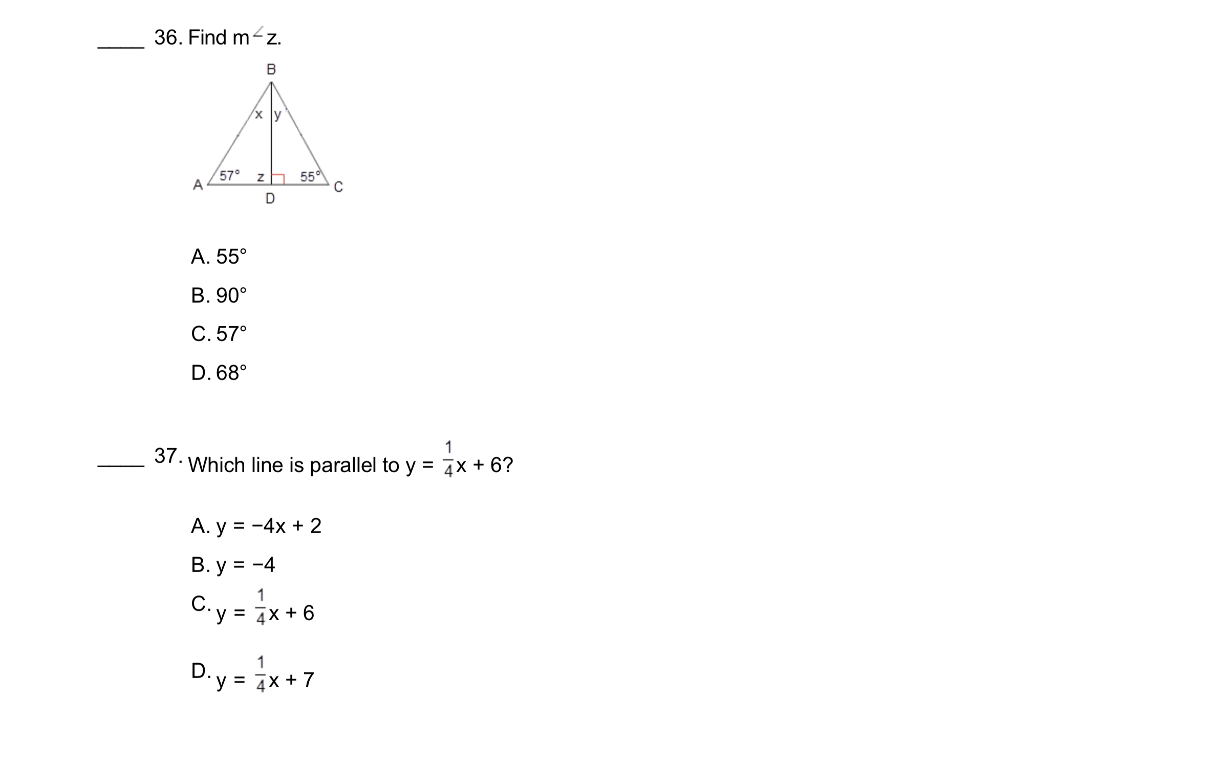 then a b. A 6 8 9 10 11 12 d +