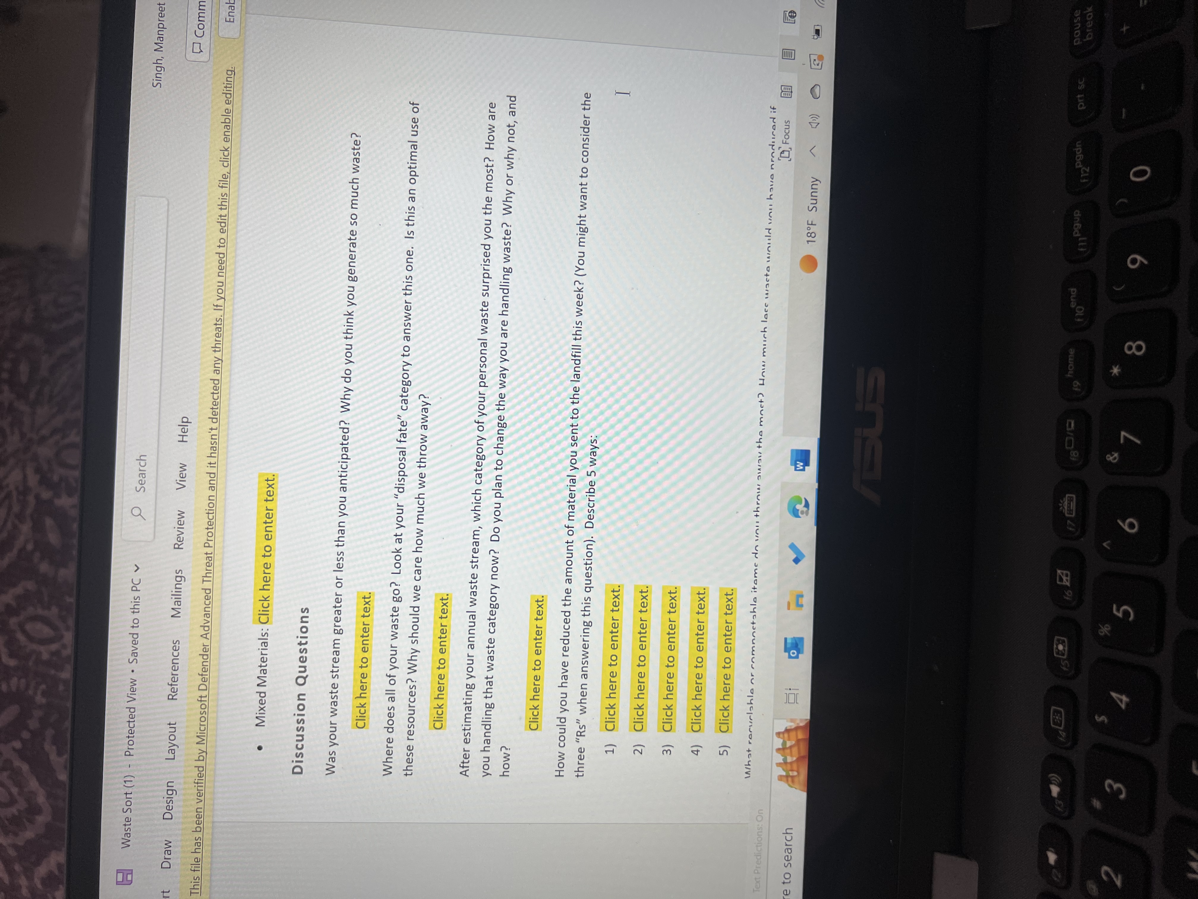 How could I Use this item Less, Throw Away? Category (trash, recycle