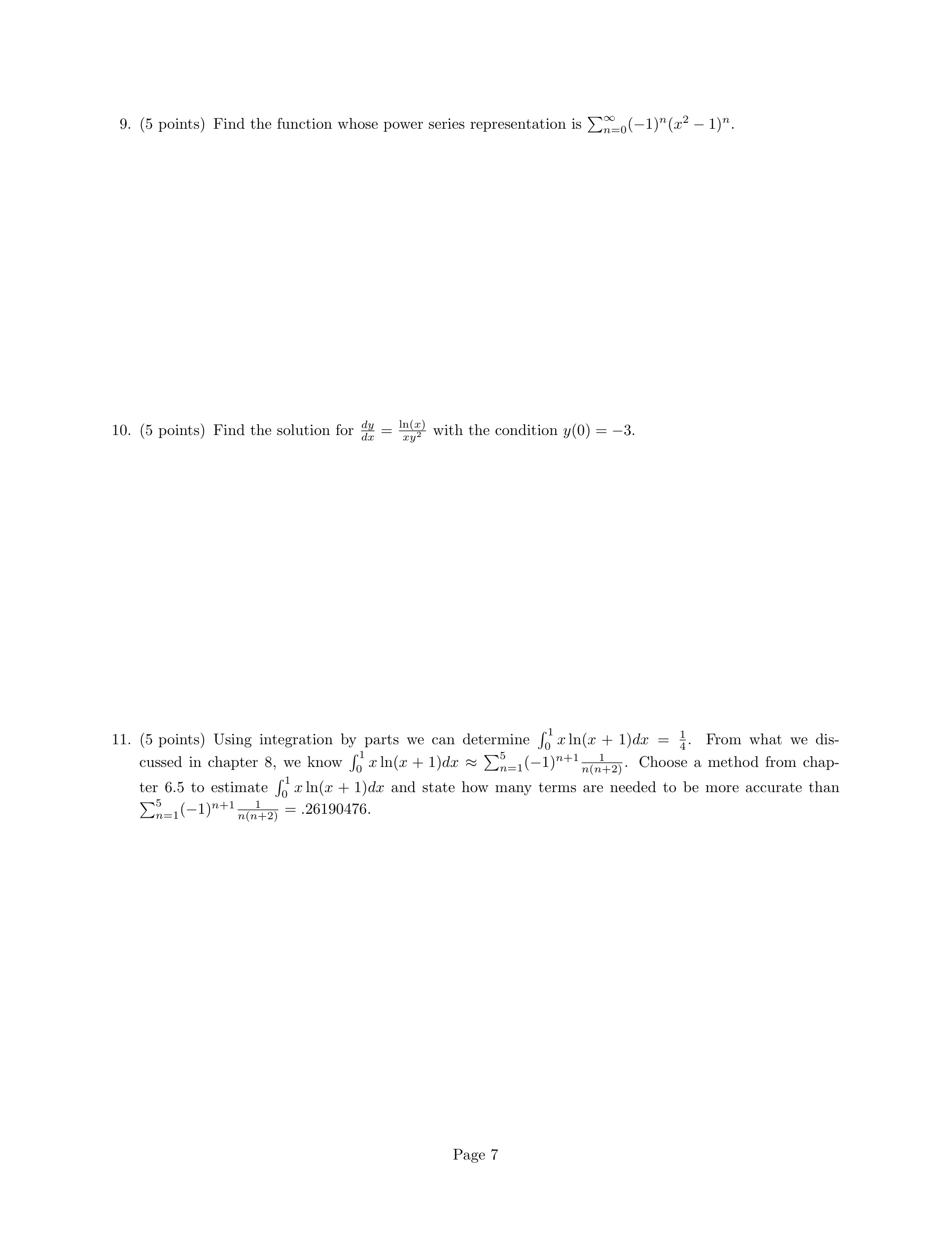 Can you please help me out with these three problems? please show