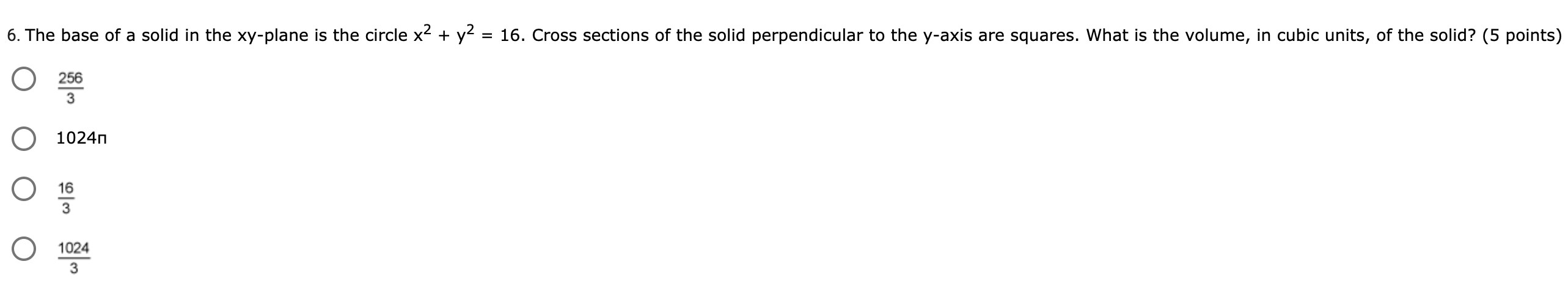 help with Calculus 6. The base of a solid in the xy-plane