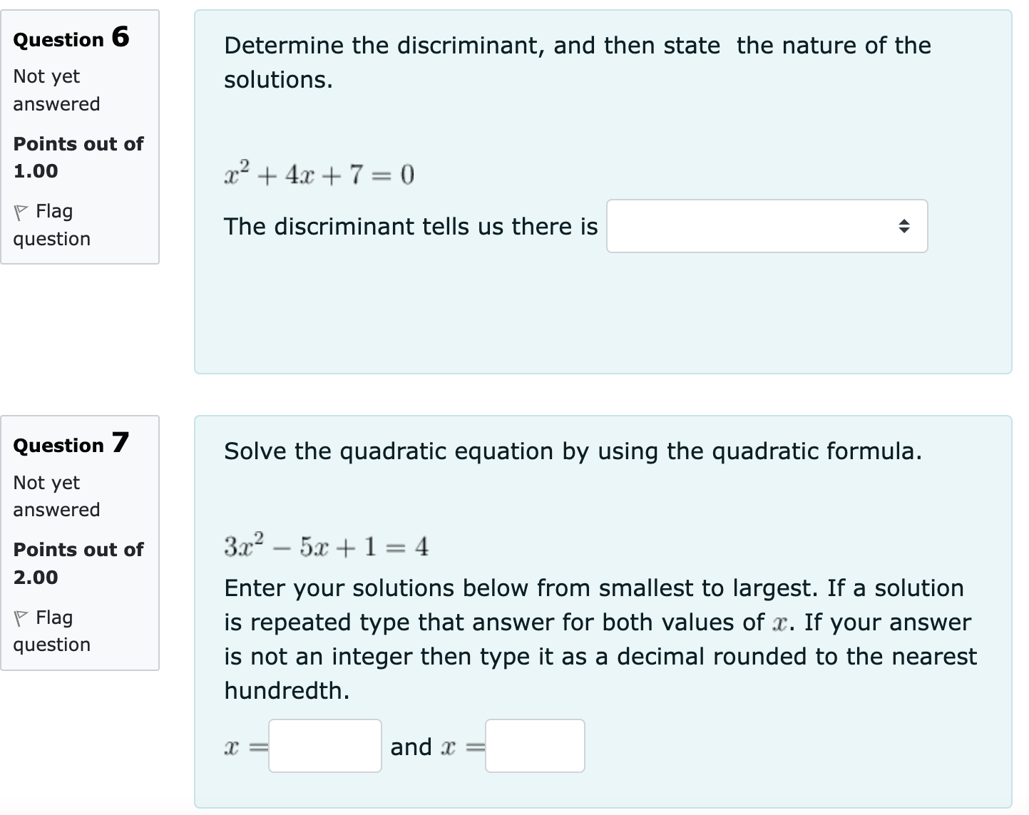 .r = QueSti'm 3 Solve the quadratic equation by using the square
