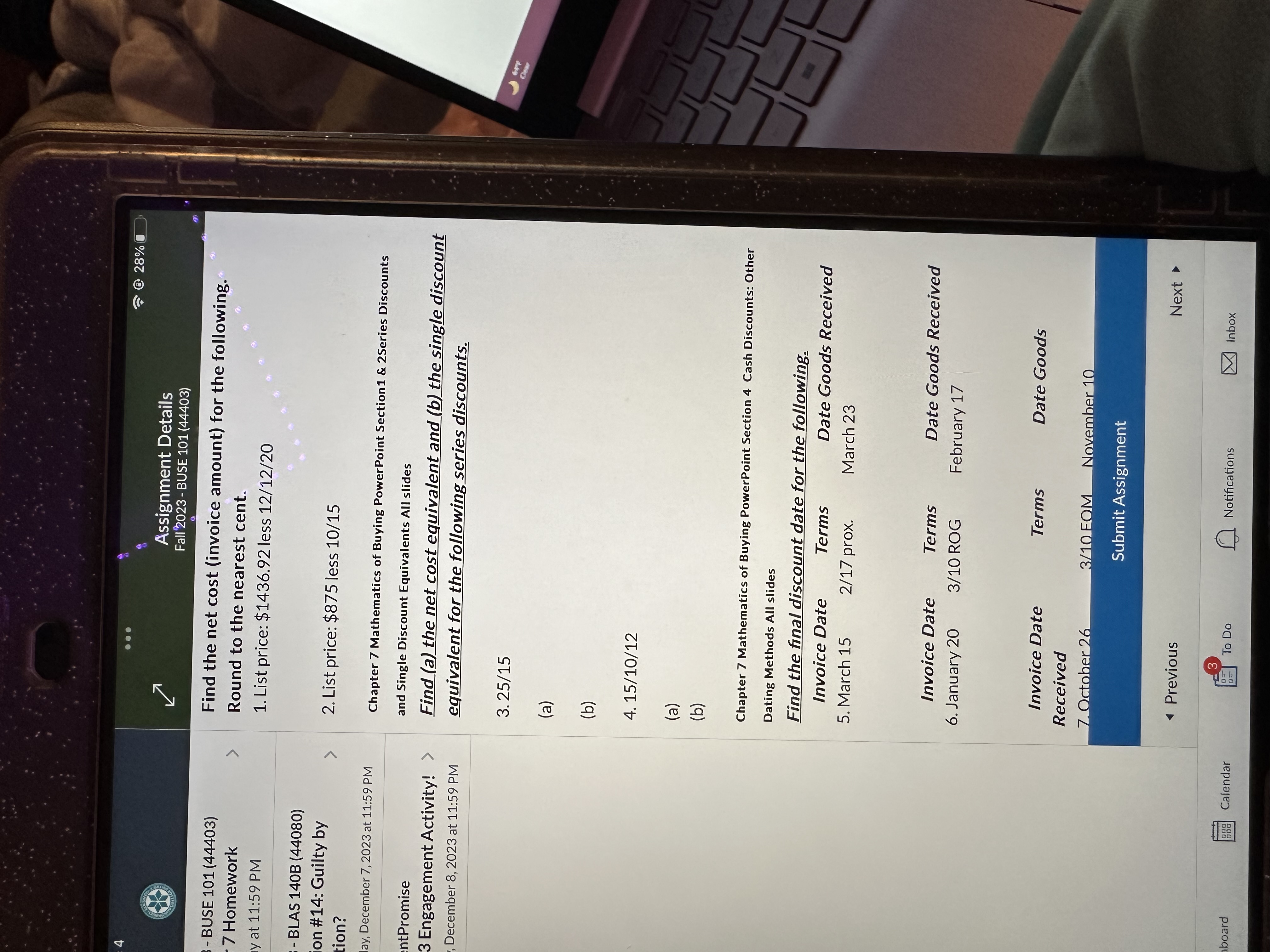  . . . 28% K7 Assignment Details Fall 2023 - BUSE