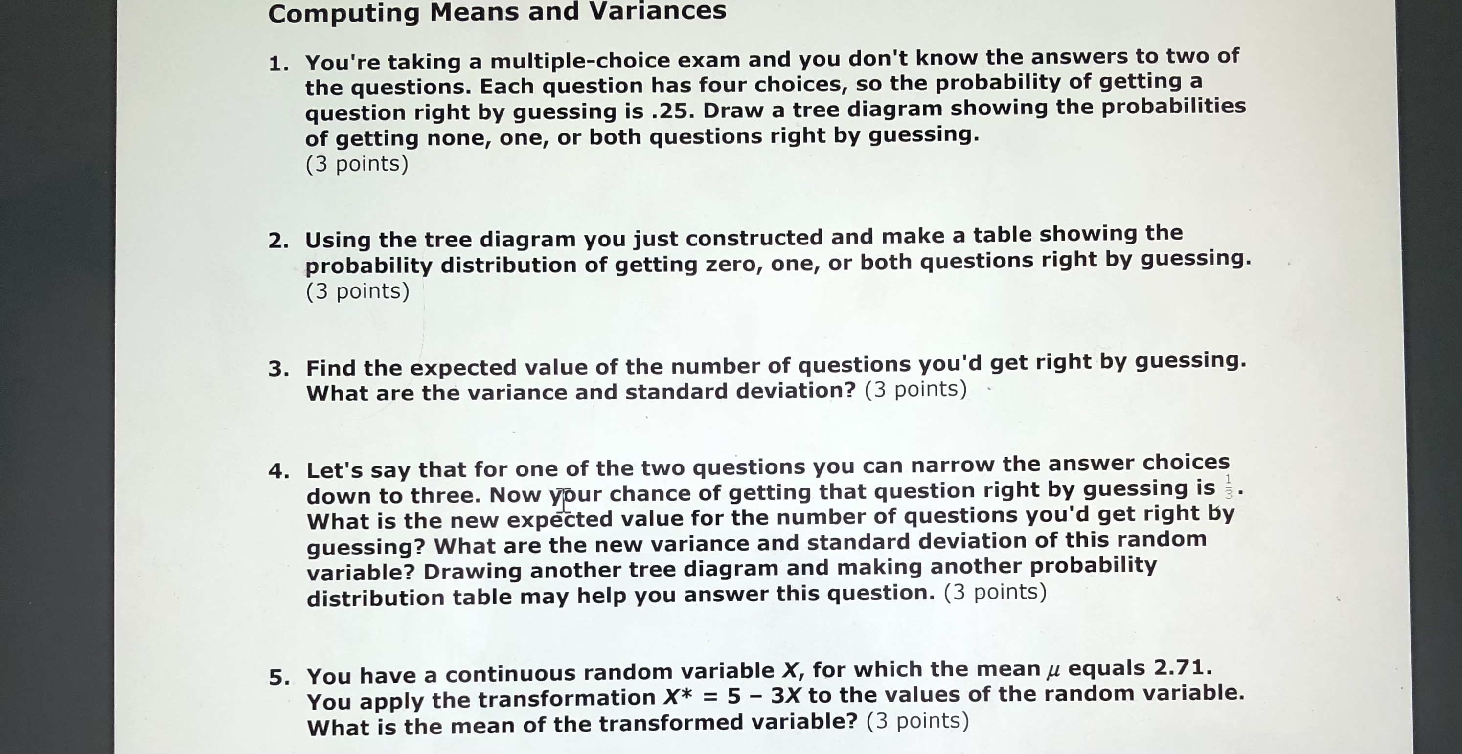 Please help me answer this question ASAP! 1. You're taking a multiple-choice