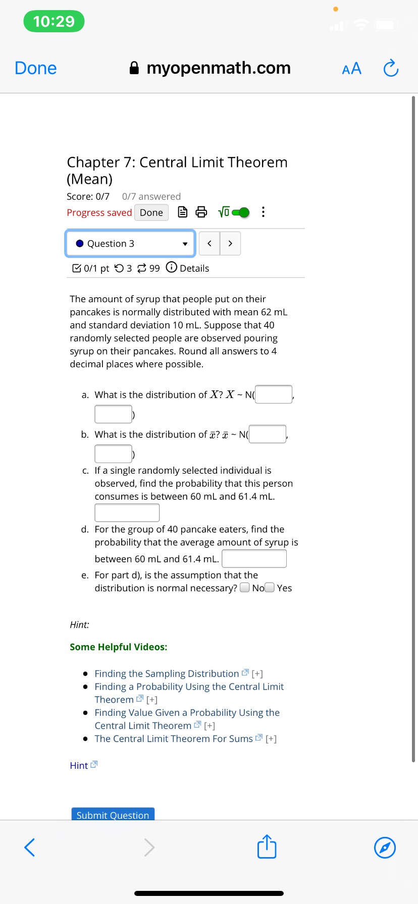 the distribution of a? Eon pt '03 3 99 @Details The lengths