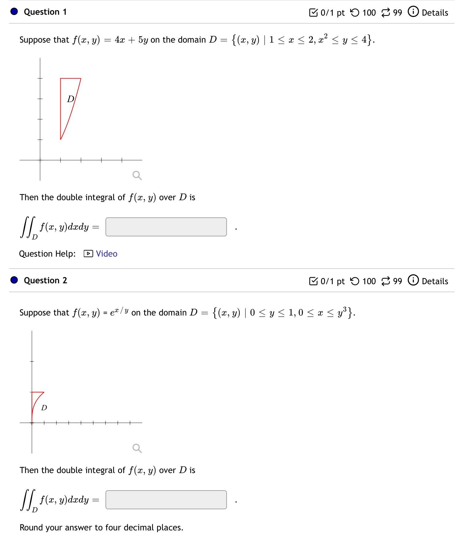 99 Details Given D = {(3, y) 1 0516513, gsyg}and H3539) =