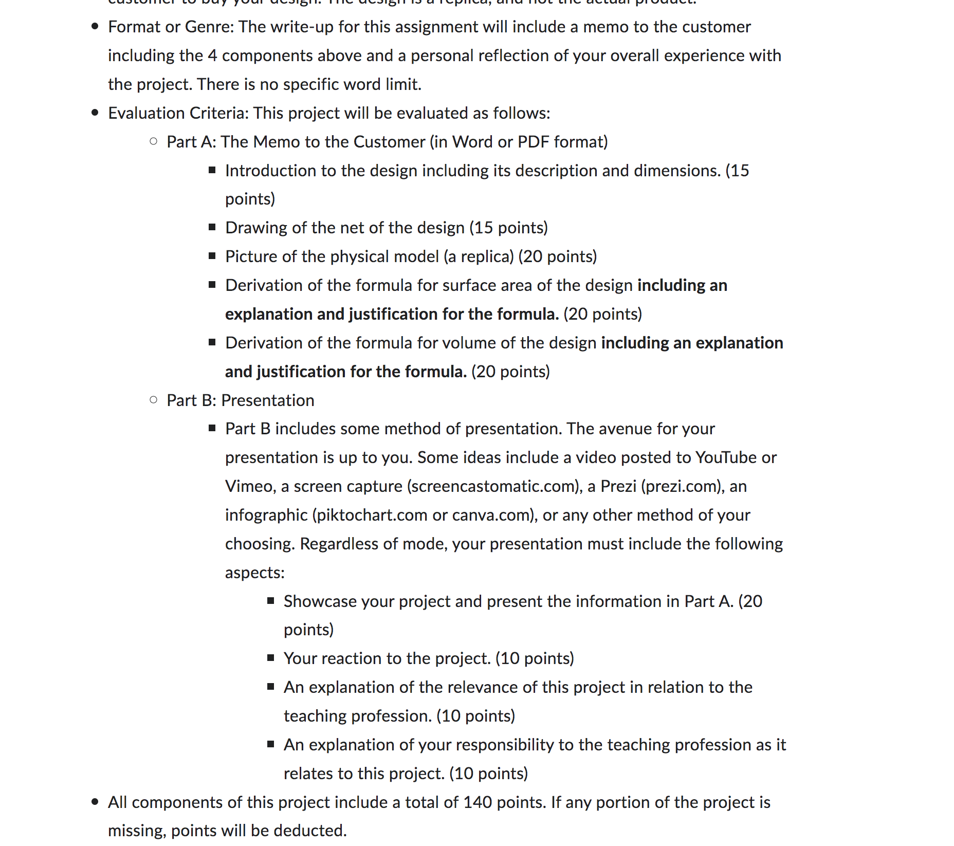 Geometry Project- 10% of Final Grade 0 Explanation: For this assignment, you