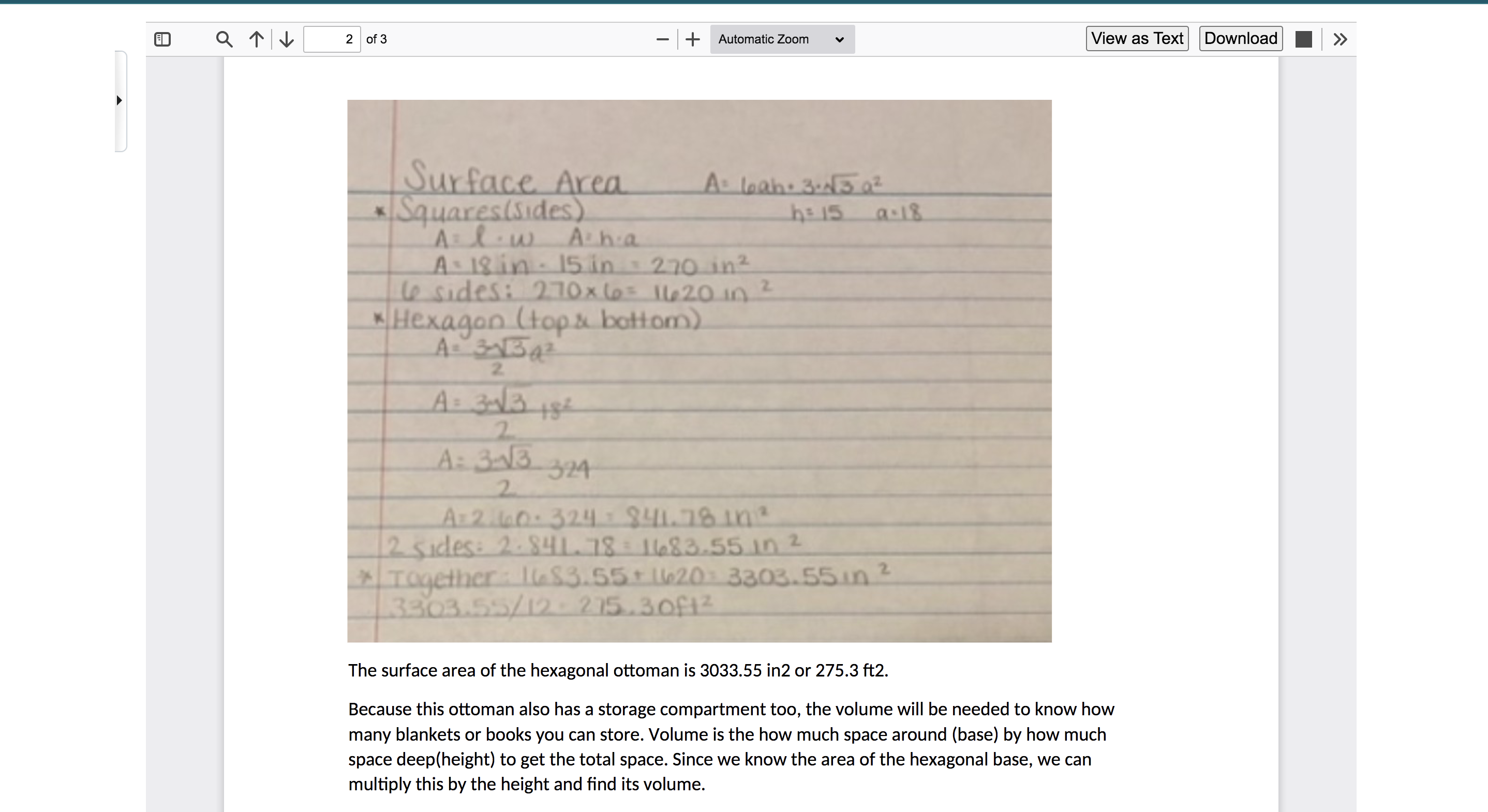 you have learned in this course, you will construct a threedimensional figure