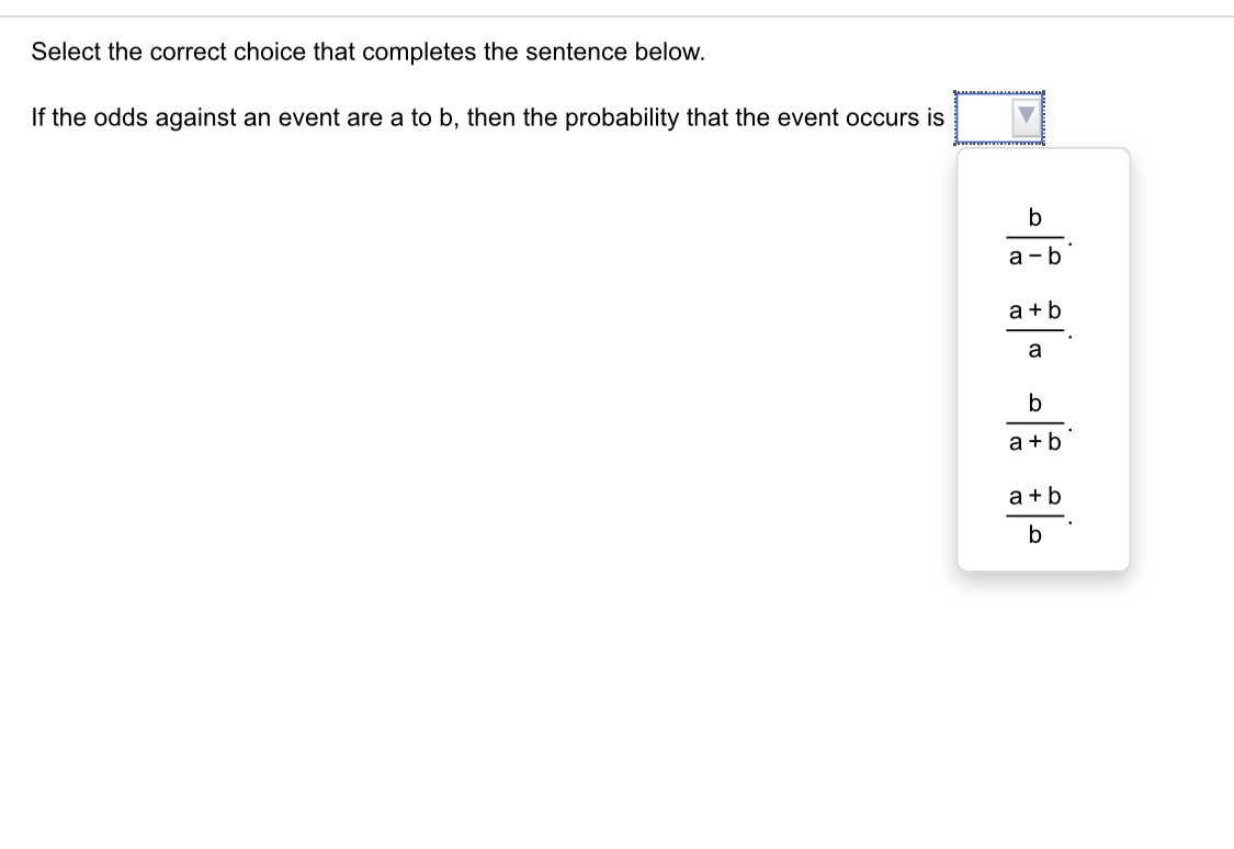 Pls choose the correct answer Select the correct choice that completes the