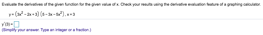 correct answer below. A. y' = (4x)(5x) + (2x4 - 3x) (8x3