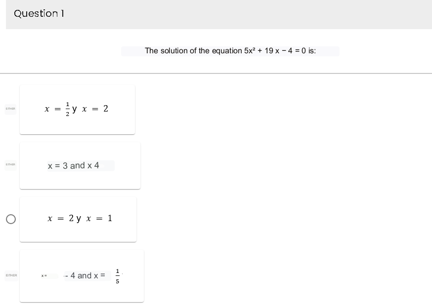 Hello, I need to solve this multiple choice algebra. The original test