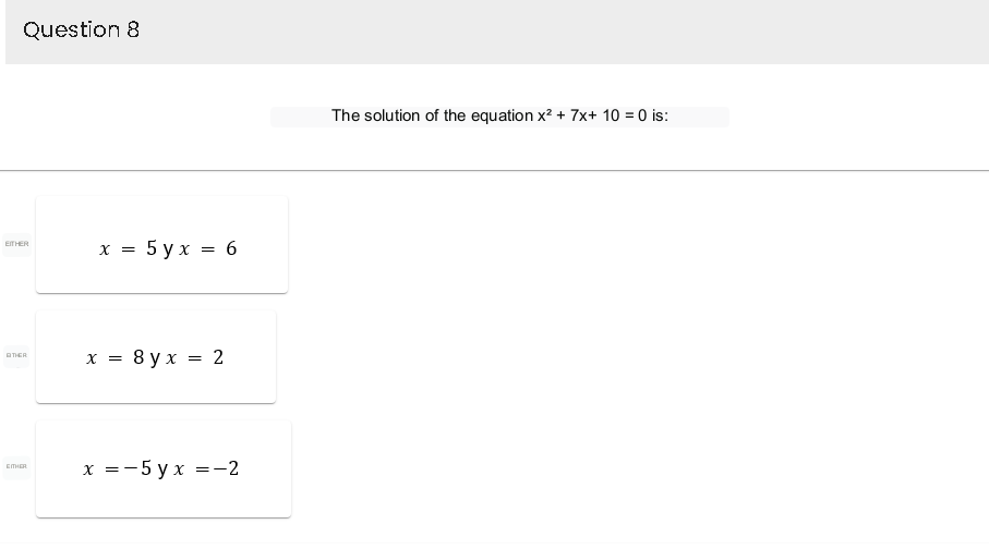 then the quadratic equation O has two different solutions. If the discriminant