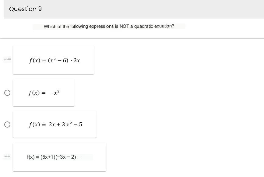 is equal to zero, then the quadratic equation has O two solutions,