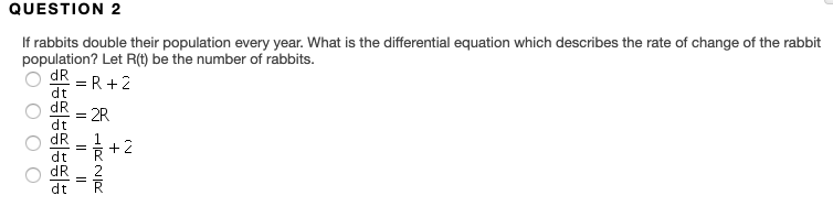 rabbits R, that an area can support is 100, and there are
