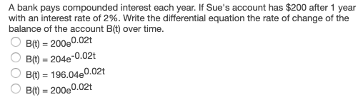 R ) and t is measured in months. Write and solve, the