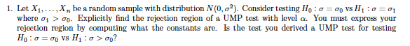 Hello can someone please help with this: 1. Let X1, ..., X,