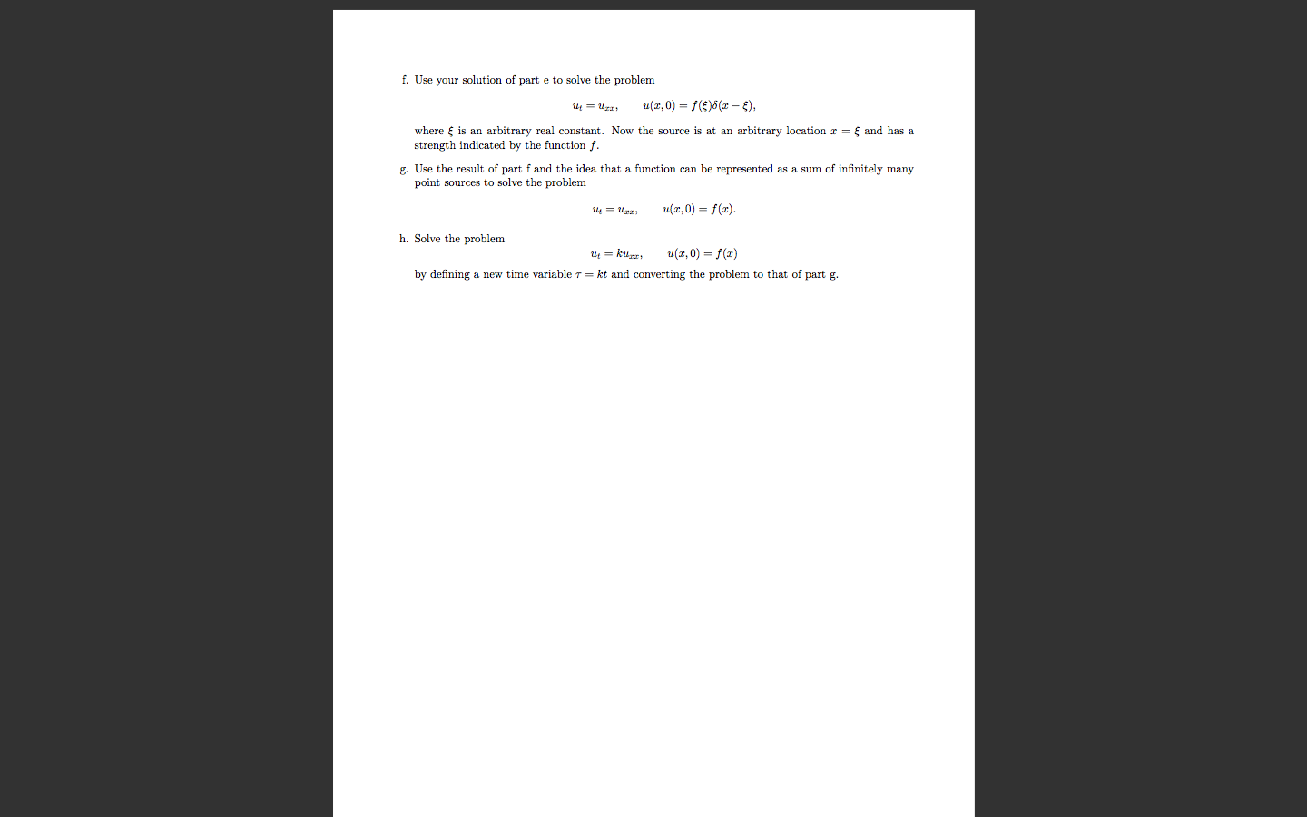 solve it. let u(r, t) be an unknown function with Fourier transform