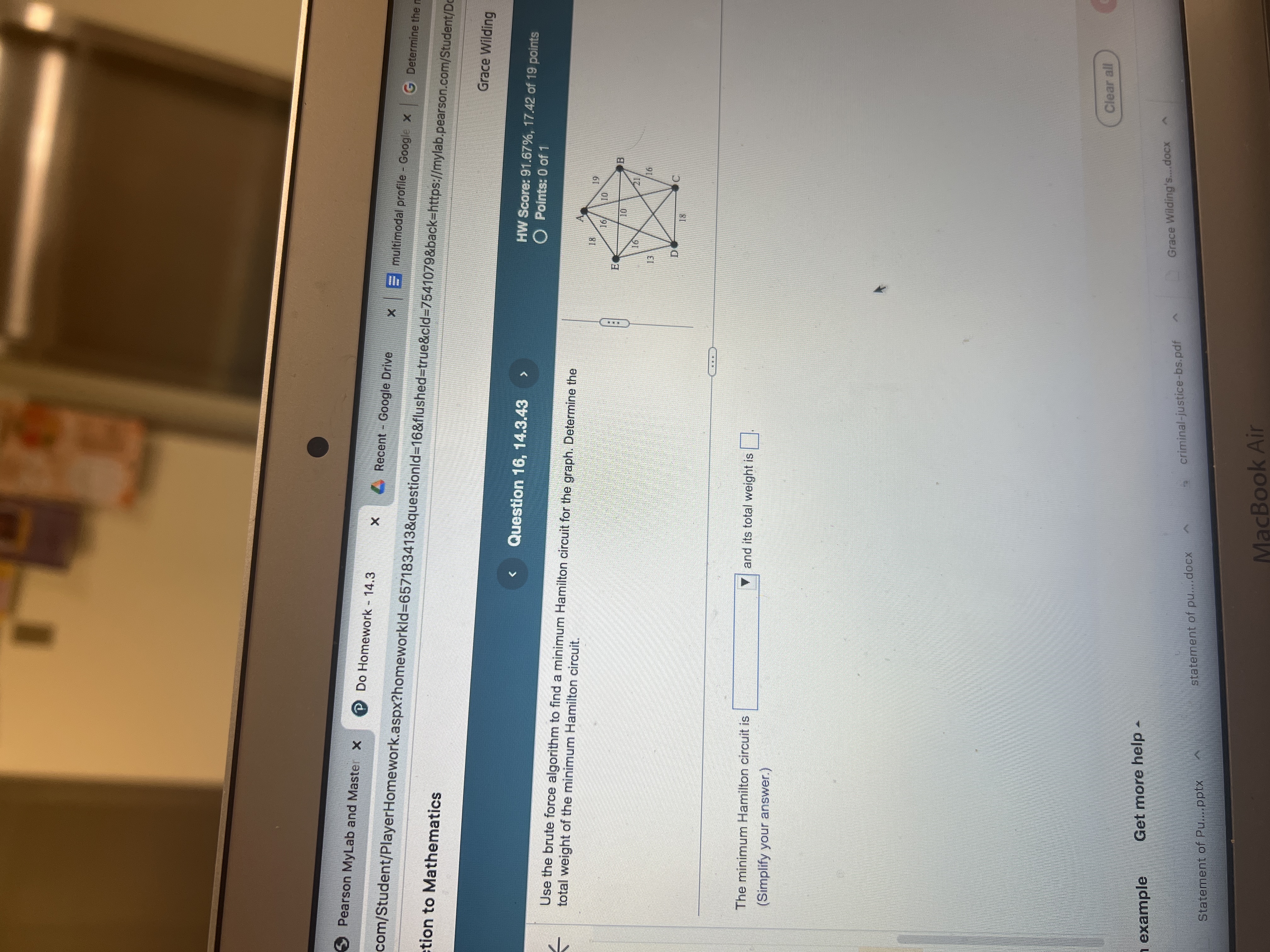 5 Pearson MyLab and Master x Do Homework - 14.3 X