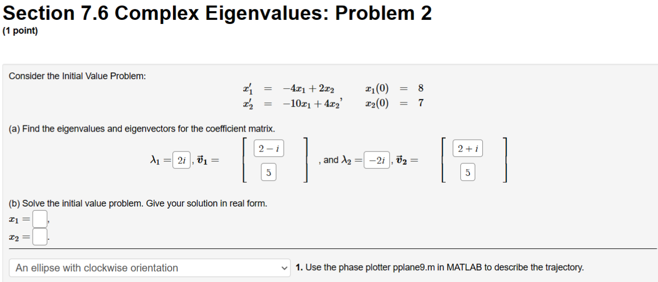 Please help with x1 and x2 everything else is correct Section 7.6