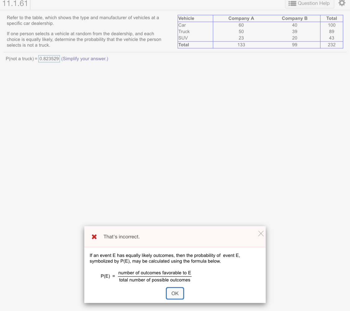 This answer was wrong .1 .1 .1 .61 i. Question Help a