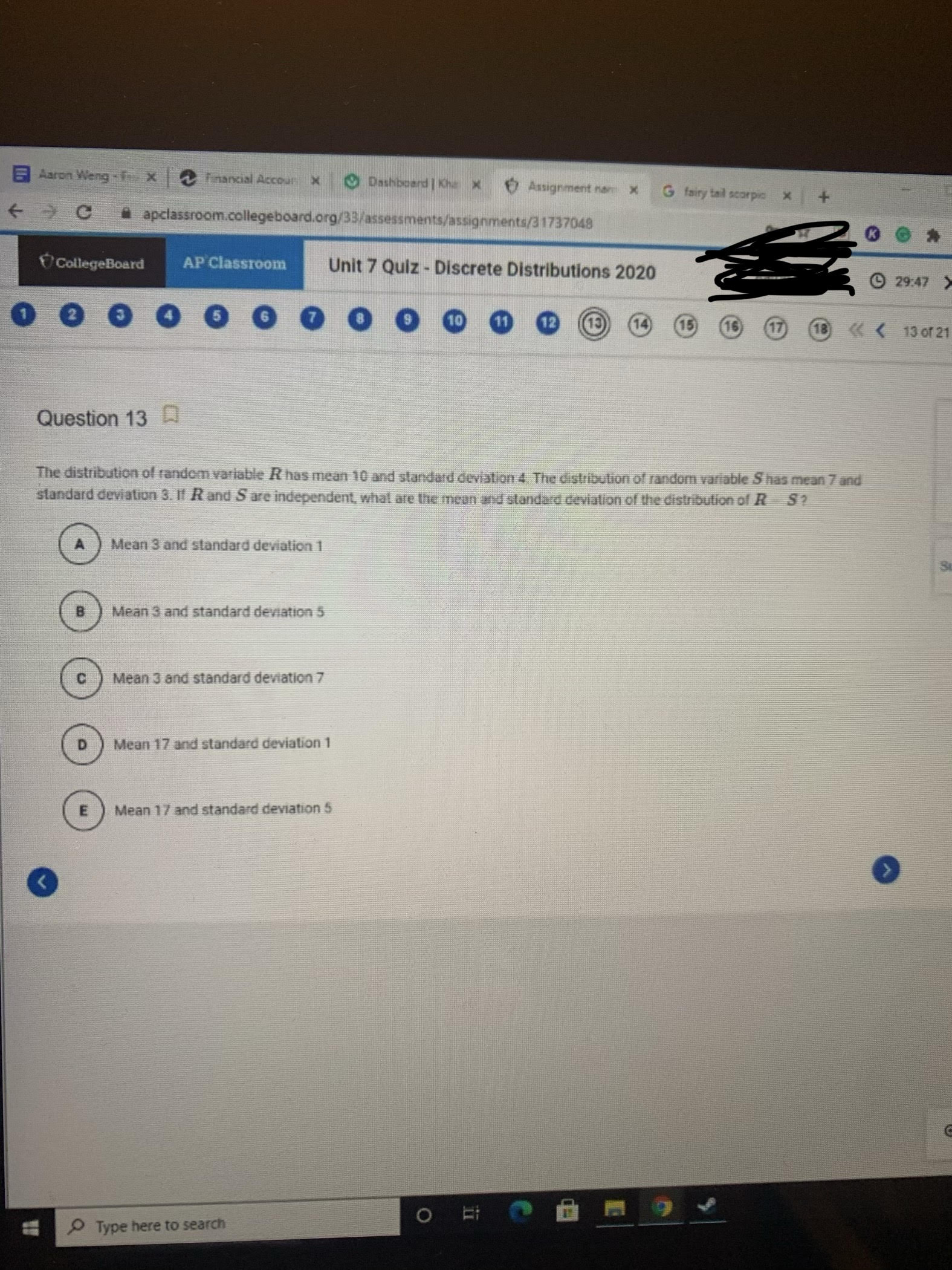 Please answer with work Aaron Weng . . X | Financial