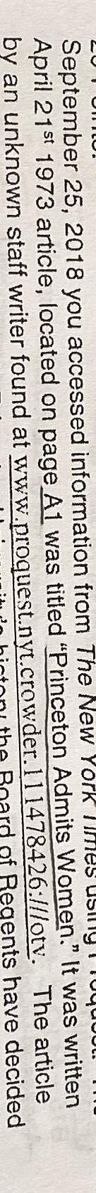  September 25,2018 you accessed information from The New April 21st1973 article,