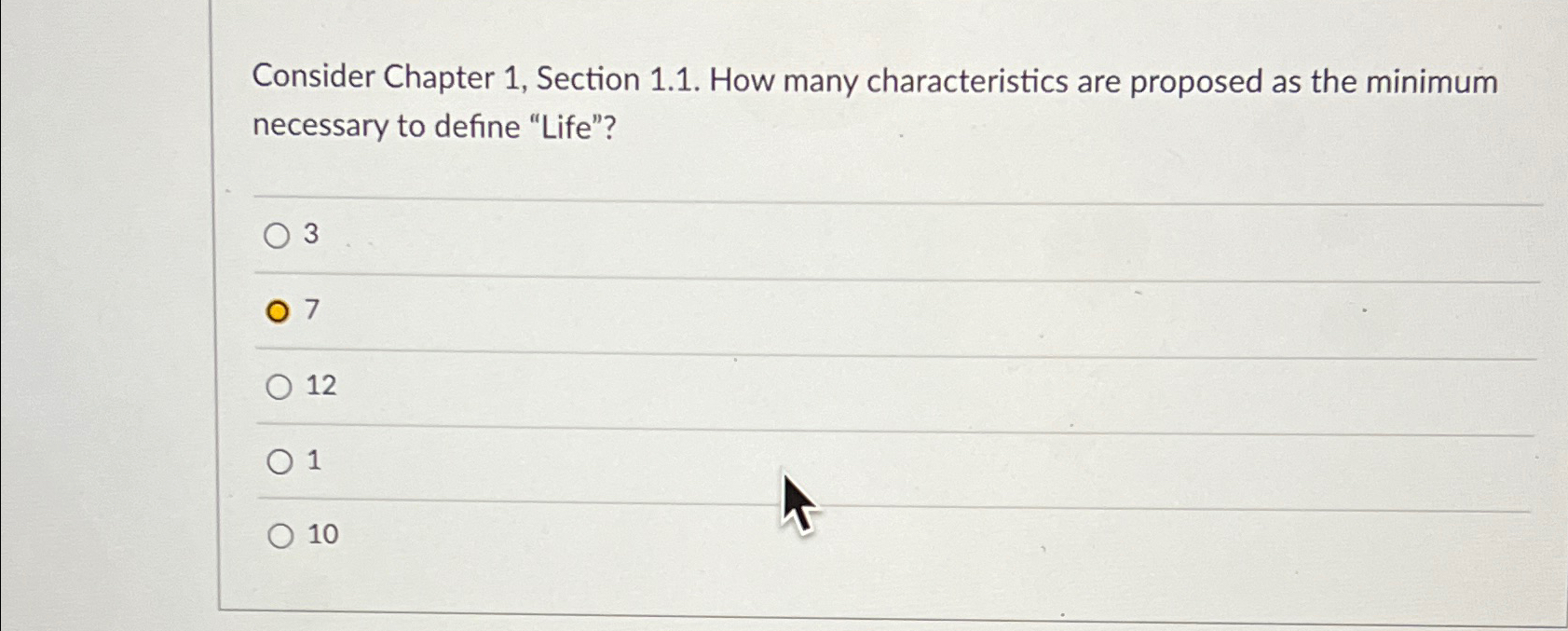  Consider Chapter 1, Section 1.1. How many characteristics are proposed as