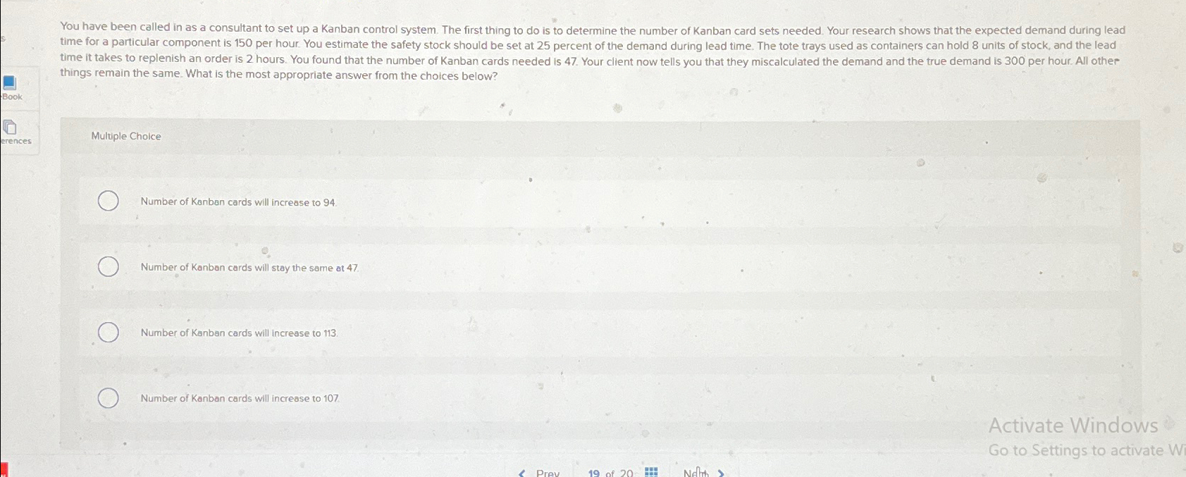  things remain the same. What is the most appropriate answer from