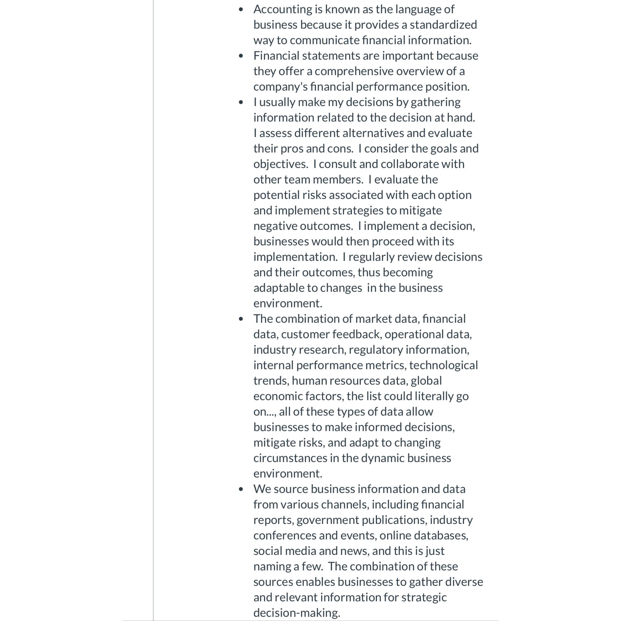  Reply to this student post: I agree with you because ________