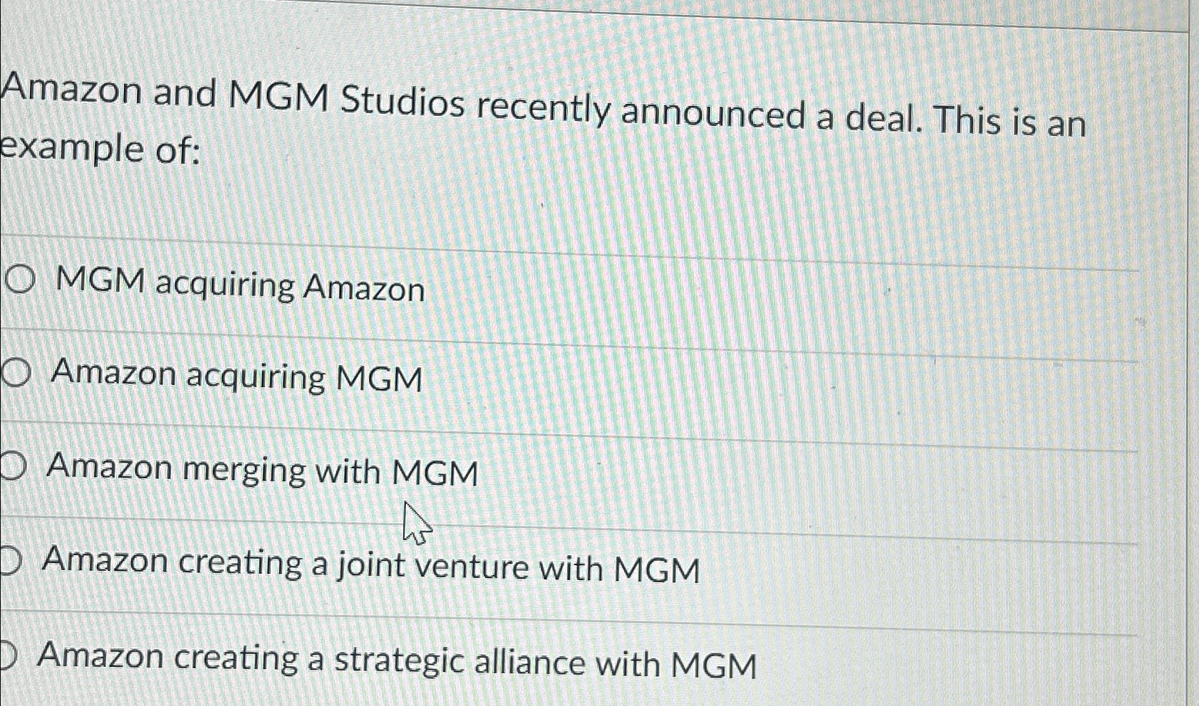  Amazon and MGM Studios recently announced a deal. This is an