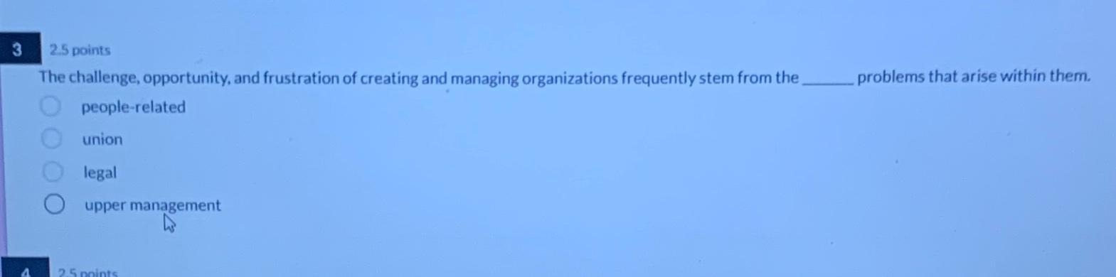  32.5 points The challenge, opportunity, and frustration of creating and managing