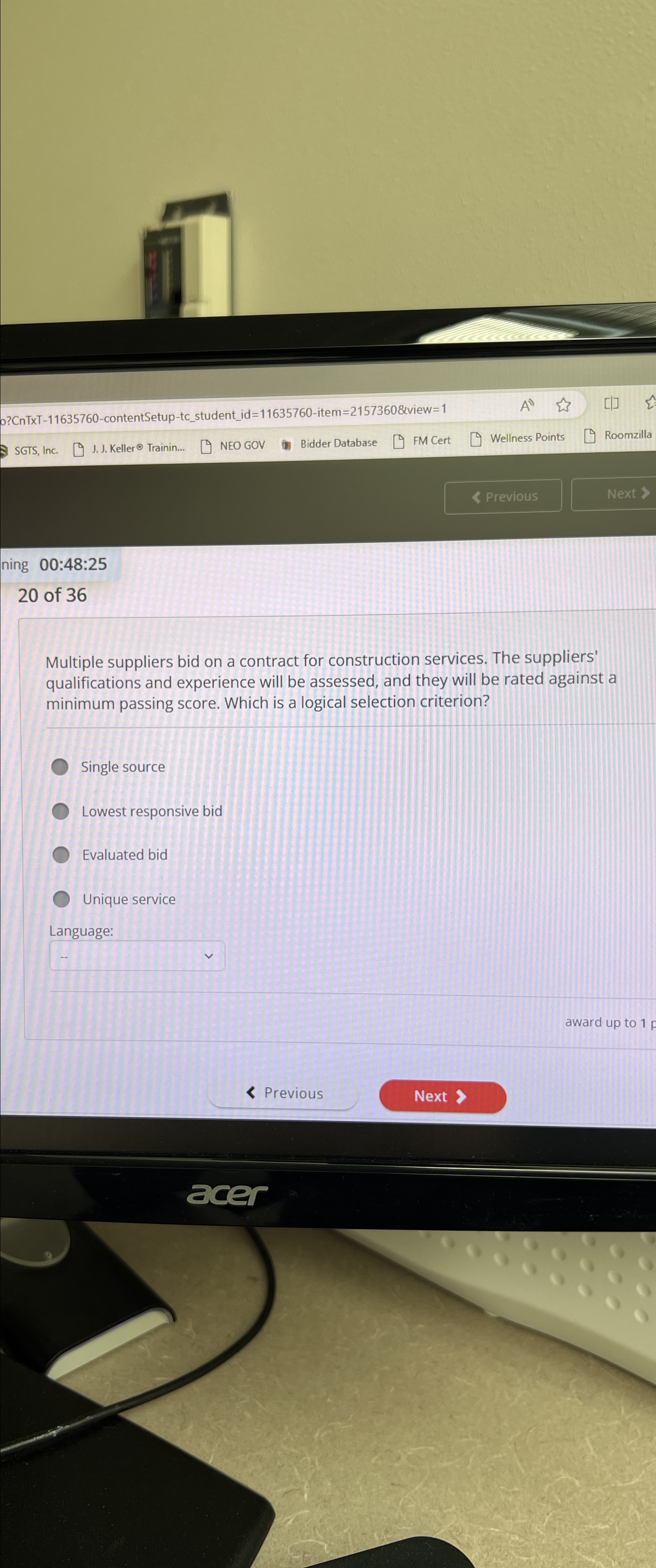  SGTS, Inc. J. J. Keller@ Trainin.. NEO GOV Bidder Database FM