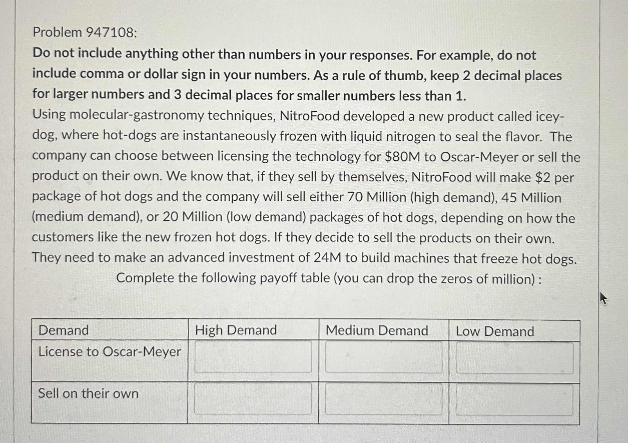  Fill in the blanks. Keep two decimal places for your calculations.