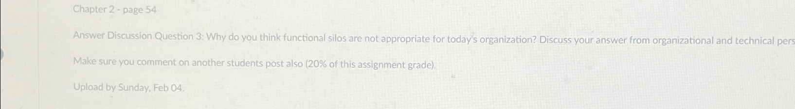  Chapter 2- page 54 Answer Discussion Question 3: Why do you