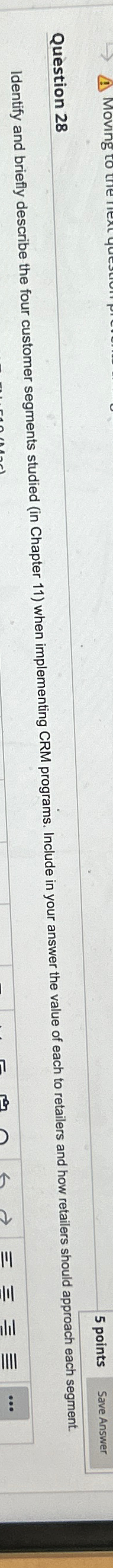  four coustomer segments 