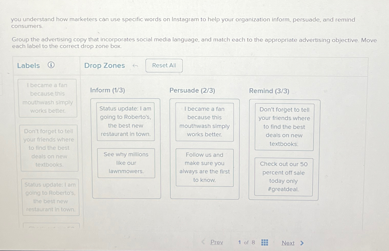  you understand how marketers can use specific words on Instagram to