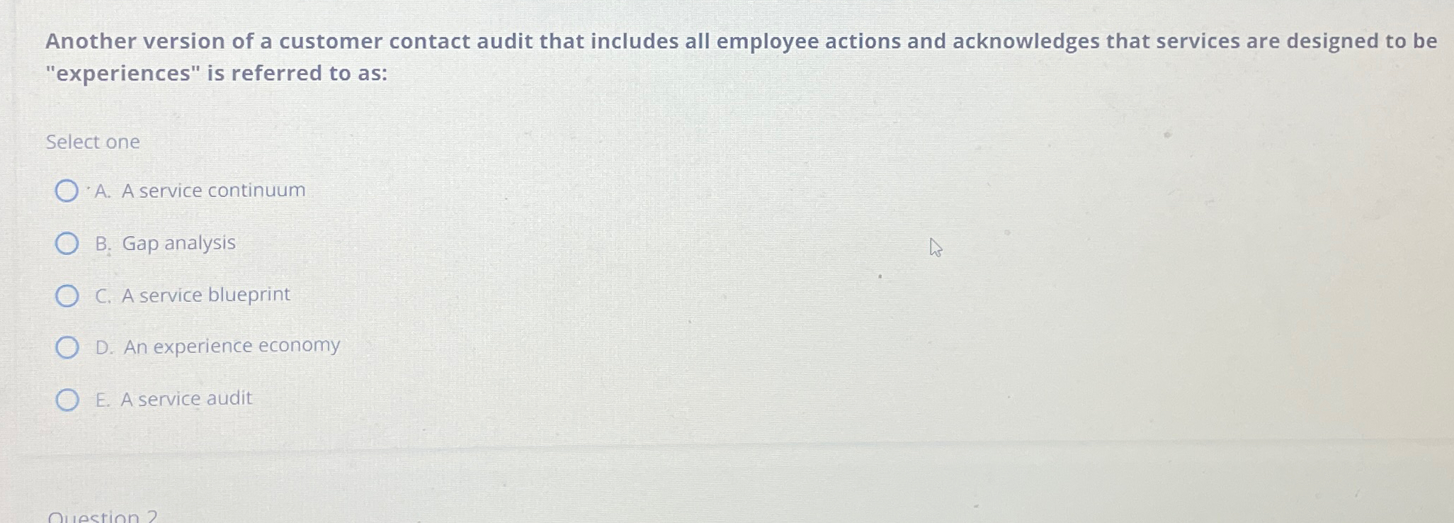  Another version of a customer contact audit that includes all employee