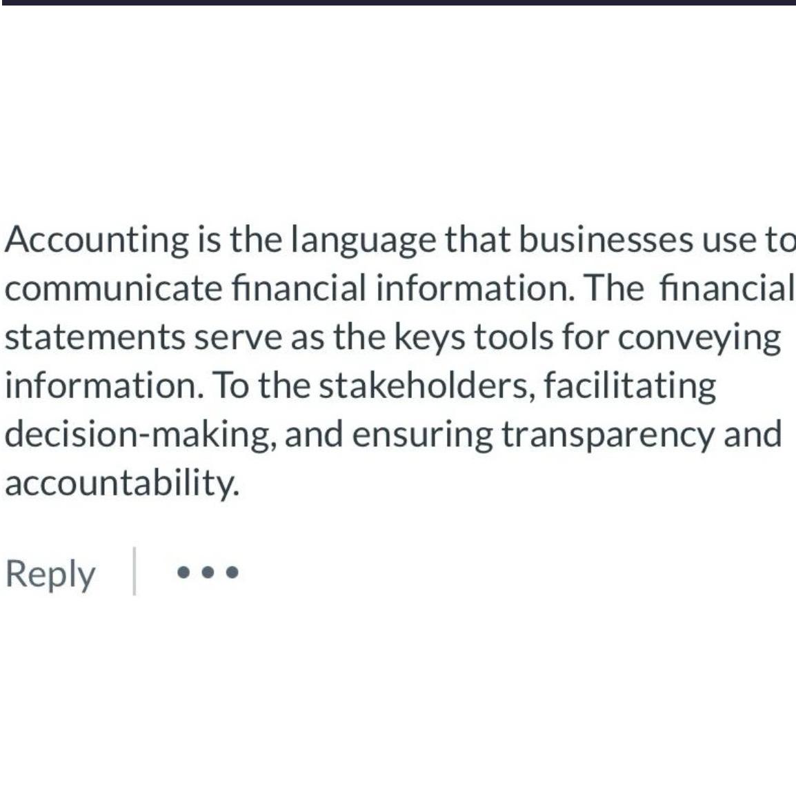  Comment on Student 2 post: For instance "I agree with your